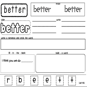 3rd Grade Sight Word Activity Pages - Distance Learning by Chankyna