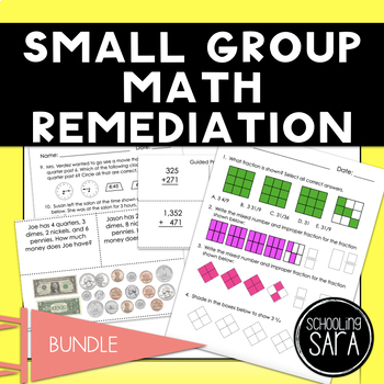 Preview of 3rd Grade No Prep Small Group Math Review Plan & Activities Bundle | VA SOL