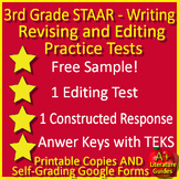 3rd Grade STAAR Writing Practice Revising and Editing Test