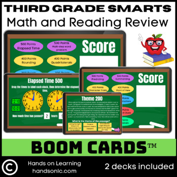 Preview of 3rd Grade Smarts Review Game Boom Cards