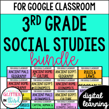 Preview of 3rd Grade Social Studies SOL Activities for Google Classroom Digital Resources 