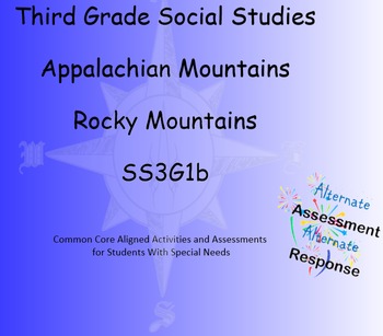 Preview of 3rd Grade Social Studies Appalachian Rocky Mountains SmartBoard+ Paper artifacts