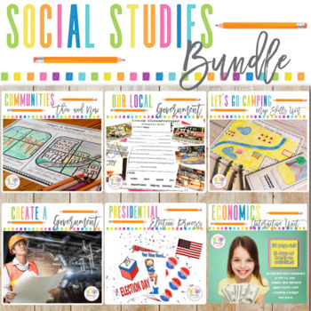 Preview of 3rd Grade Social Studies Bundle | Government | Map Skills | Communities Change
