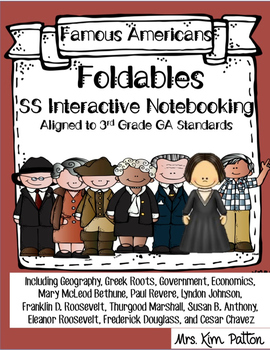 Preview of 3rd Grade Historical Figures Foldables Vocab and Characteristic Traits