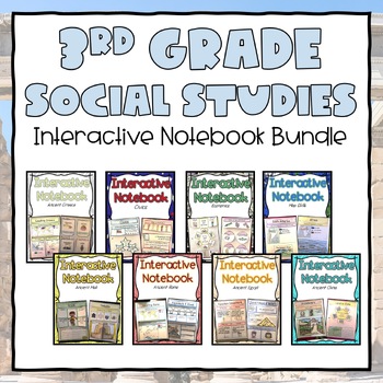 Preview of 3rd Grade Social Studies Interactive Notebook Bundle