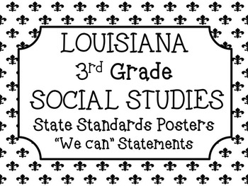3rd Grade Social Studies Louisiana Standards Posters by Scholastic Runway