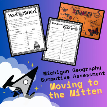 Preview of 3rd Grade Social Studies MC3 Unit 1 Michigan Geography - Move to the Mitten