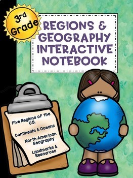 Preview of 3rd Grade Social Studies Notebook: Geography and Regions