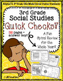 3rd Grade Ohio Social Studies Review Activity Set (32 spir