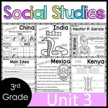 Preview of 3rd Grade - Social Studies - Unit 3 - Culture, Inventors, Heroes, Writers, Art