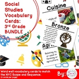 3rd Grade Social Studies Vocabulary Cards: All Year BUNDLE