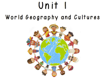 Preview of 3rd Grade Social Studies Vocabulary Cards: Unit 1-World Geography and Culture