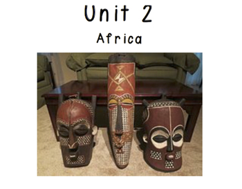 Preview of 3rd Grade Social Studies Vocabulary Cards: Unit 2-AFRICA