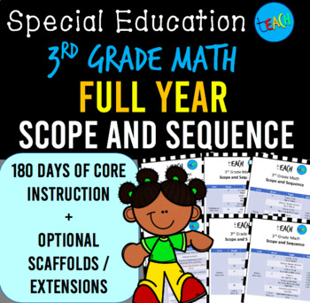 Preview of 3rd Grade Special Education Math: Full Year Scope and Sequence