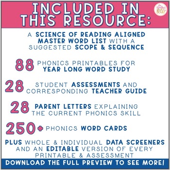 3rd Grade Spelling Assessments and Word Lists EDITABLE year-long bundle