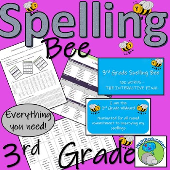 Preview of 3rd Grade Spelling Bee - One Stop Shop - 176 pages of resources!