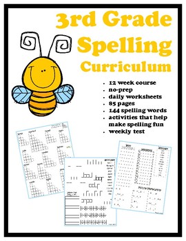 3rd Grade Spelling Curriculum (12 week course) by Penelope Winter