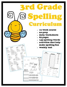 3rd Grade Spelling Print-N-Go - FREE SAMPLE - by Penelope Winter's ...