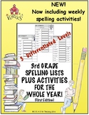 3rd Grade Spelling Lists PLUS Activities for the Whole Yea