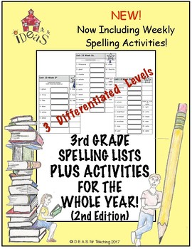 Preview of 3rd Grade Spelling Lists PLUS Activities for the Whole Year! (2nd Edition)