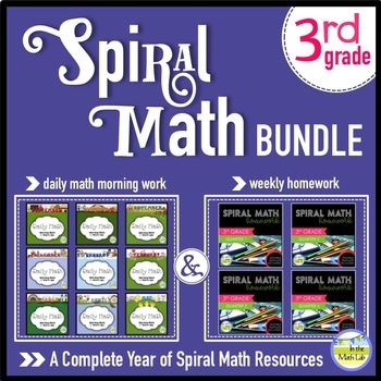 Preview of 3rd Grade Spiral Math MEGA BUNDLE