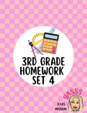 3rd Grade Spiraled Math Homework Set 4