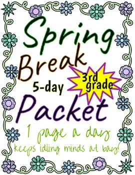 Preview of 3rd Grade Spring Break Packet - Georgia Standards; Georgia Milestones practice