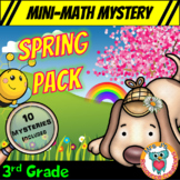 3rd Grade Spring Packet of Mini Math Mysteries (Printable & Digital Worksheets)