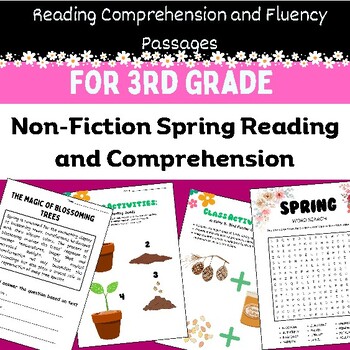 Preview of 3rd Grade Spring Reading Comprehension, Activities and Crafts for May