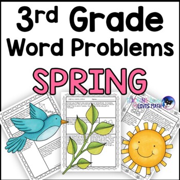 Preview of Spring Word Problems Math Practice 3rd Grade Common Core