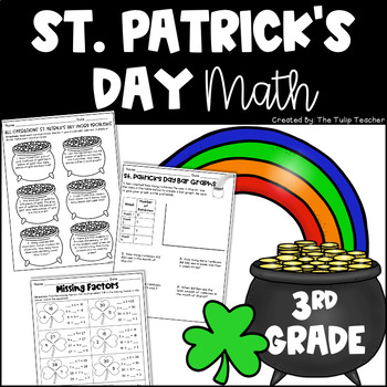 Preview of 3rd Grade St. Patrick's Day Math Activities for Word Problems, Graphs, and More!