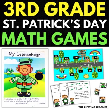 Preview of 3rd Grade St. Patrick's Day Math Activities | 3rd Grade Math Games