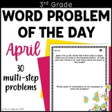 3rd Grade Word Problem of the Day Story Problems- April
