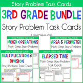 3rd Grade Story Problems Task Cards Bundle