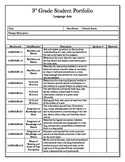 3rd Grade Student Portfolio Checklist Florida Standards
