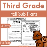 Third Grade Sub Plans for Fall