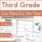 Third Grade Emergency Sub Plans for Sub Tub or Sub Binder 