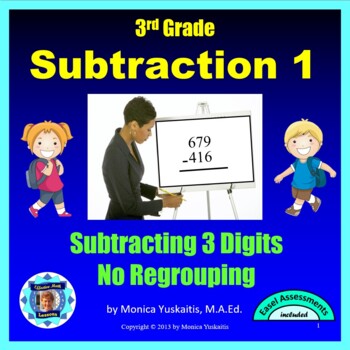 Preview of 3rd Grade Subtraction 1 - 3 Digits with No Regrouping Powerpoint Lesson