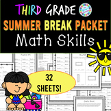 3rd Grade Summer Break Math Packet / Summer School Math Pa