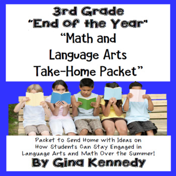 Preview of 3rd Grade "End of the Year" Language Arts and Math Take Home Packet