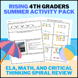 3rd Grade Summer Review Pack ELA, Math, Critical Thinking 
