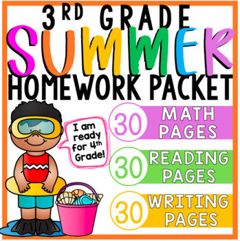 Preview of 3rd Grade Summer Packet (for Rising 4th Graders) | Distance Learning