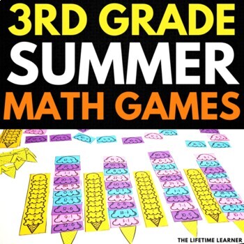 Preview of 3rd Grade Summer Math Activities | 3rd Grade Math Games