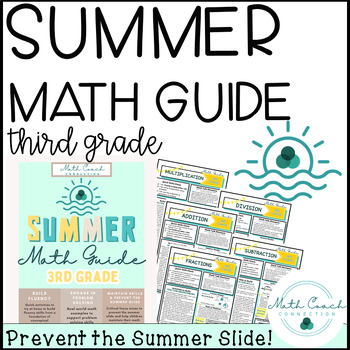 Preview of 3rd Grade Summer Math Guide Summer School Resource for Parents