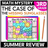 3rd Grade Summer Math Mystery | Third Grade Review Worksheets