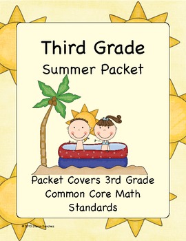 3rd grade summer math workbook common core by fourthandgoal