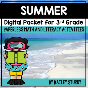 Preview of 3rd Grade Summer Math and Literacy Digital Packet