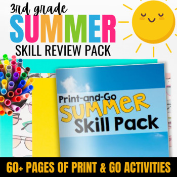 Preview of 3rd Grade Summer Packet: End of Year Review Activities & Practice Worksheets