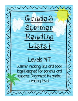 Preview of 3rd Grade Summer Reading Lists