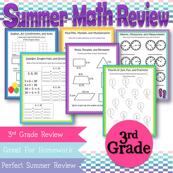 Preview of 3rd Grade Summer Review Activity Booklet Distance Learning